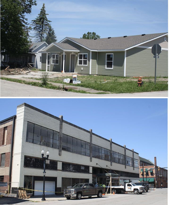 A house and an apartment loft ready for move in